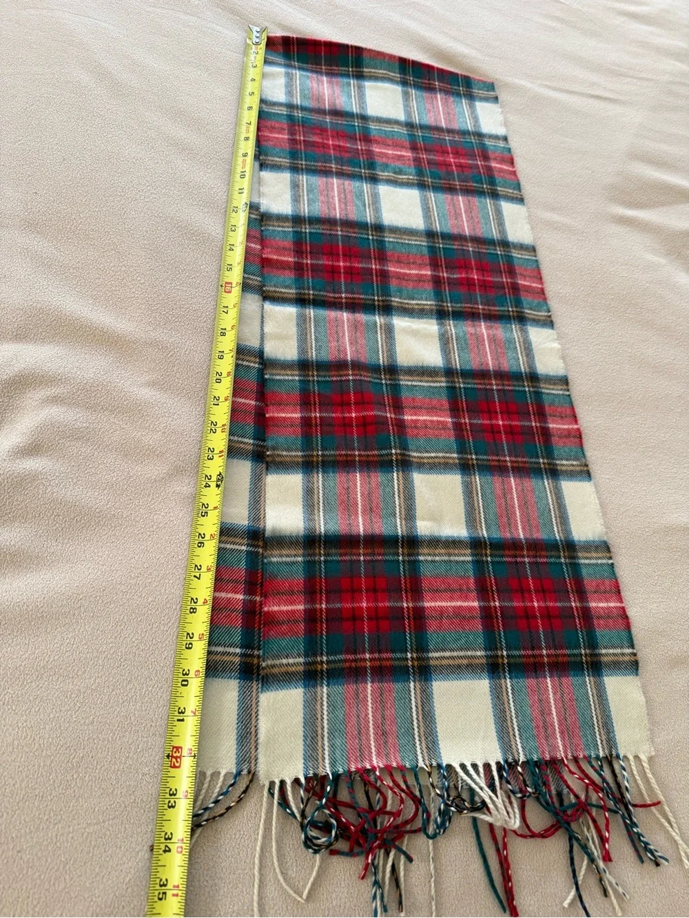 Plaid Scarf and Matching Gloves Set Tartan Winter Soft Warm Christmas Gift
